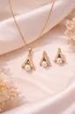 Aurelia Pearl Prism Necklace & Earring Set