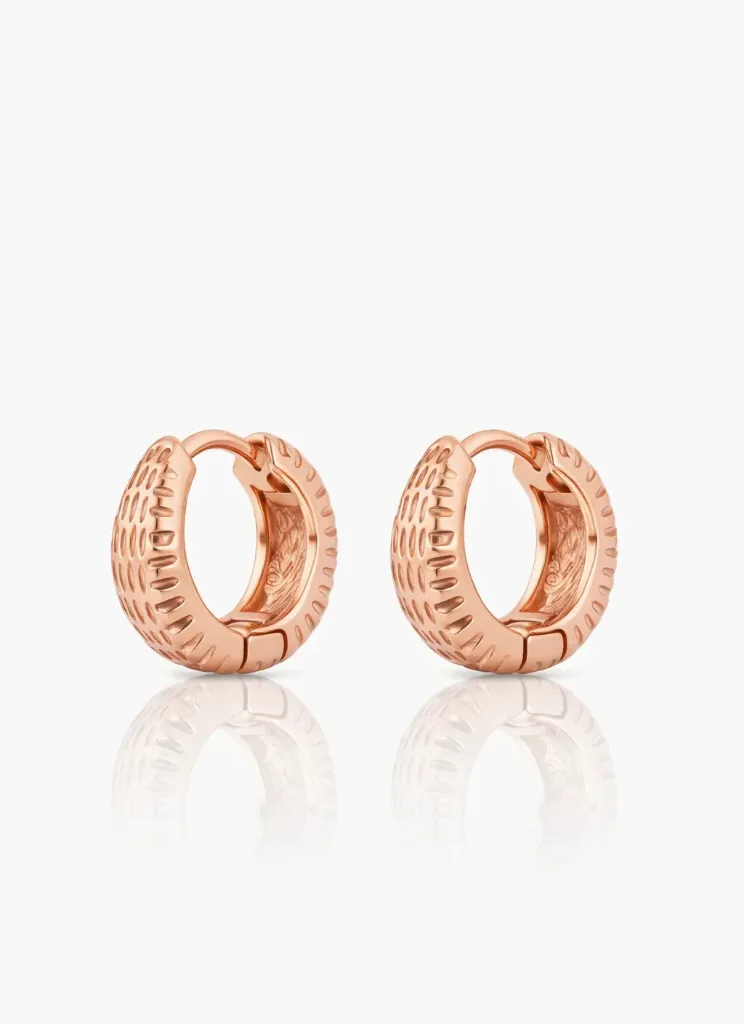 [DC 030] Rose Gold Textured Earrings