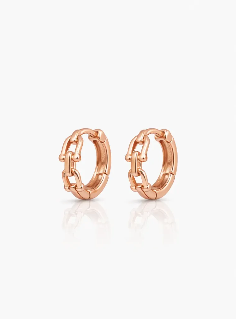[DC 037] Chain Link Hoop Earrings