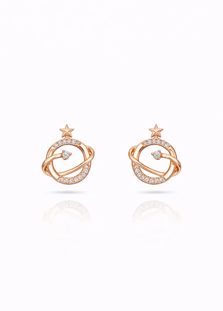 Star Orbit Crystal Earrings