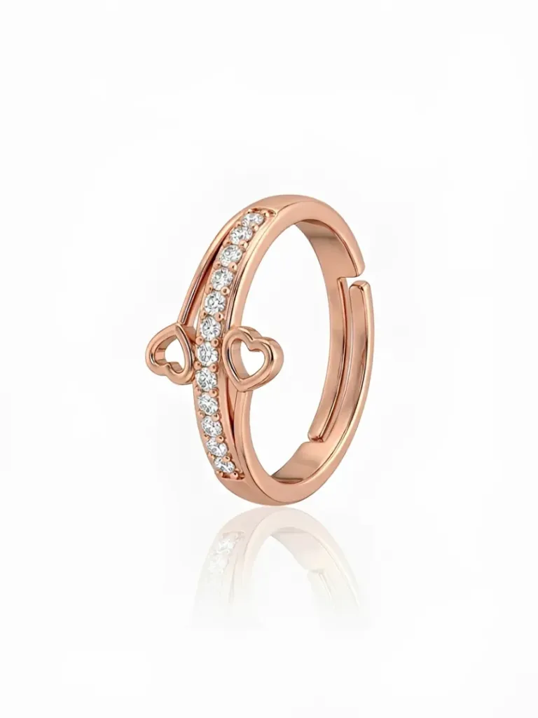 Heart Design Rose Gold Ring