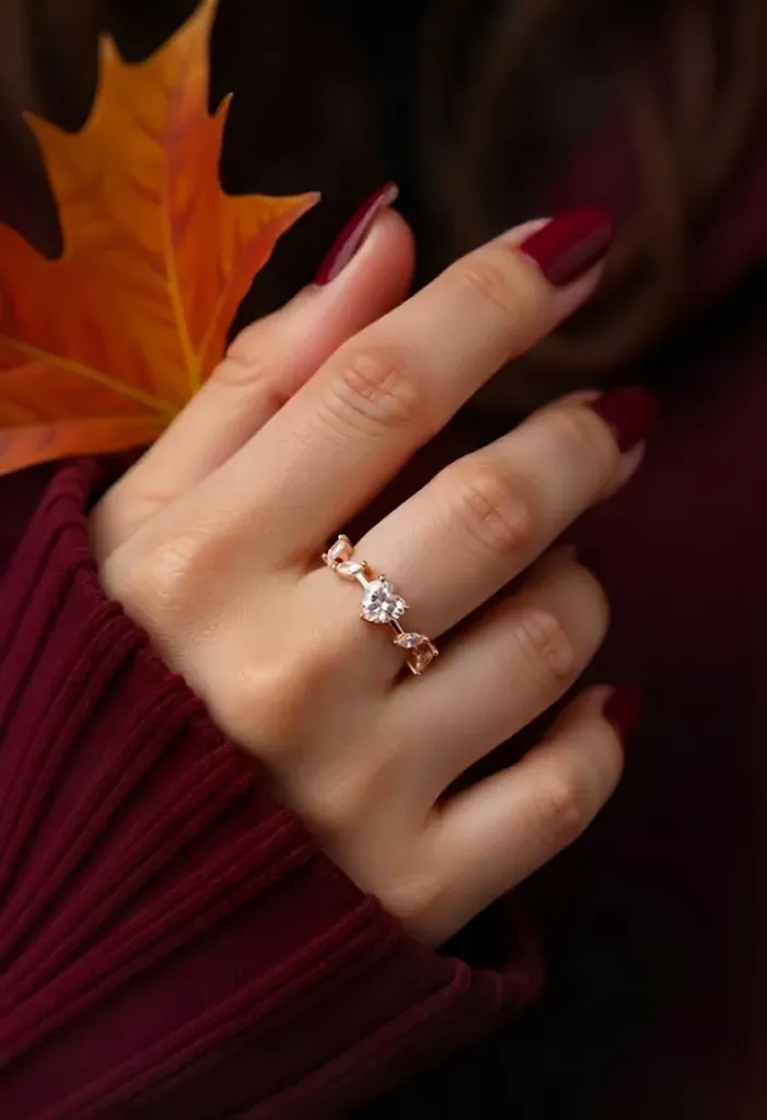 [DC 048] Floral Diamond Rose Gold Ring