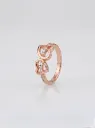 Double Heart Rose Gold Ring