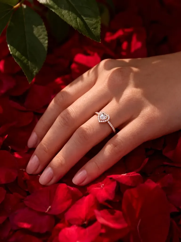 Heart Solitaire Rose Gold Ring