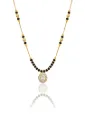 Elegant Black Bead Mangalsutra with Crystal Pendant