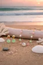 Pastel Beaded Gold Chain Necklace with Earrings Set
