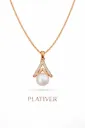 Rose Gold Pearl Pendant Necklace