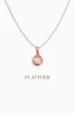 Rose Gold Plated Circular Pendant Necklace