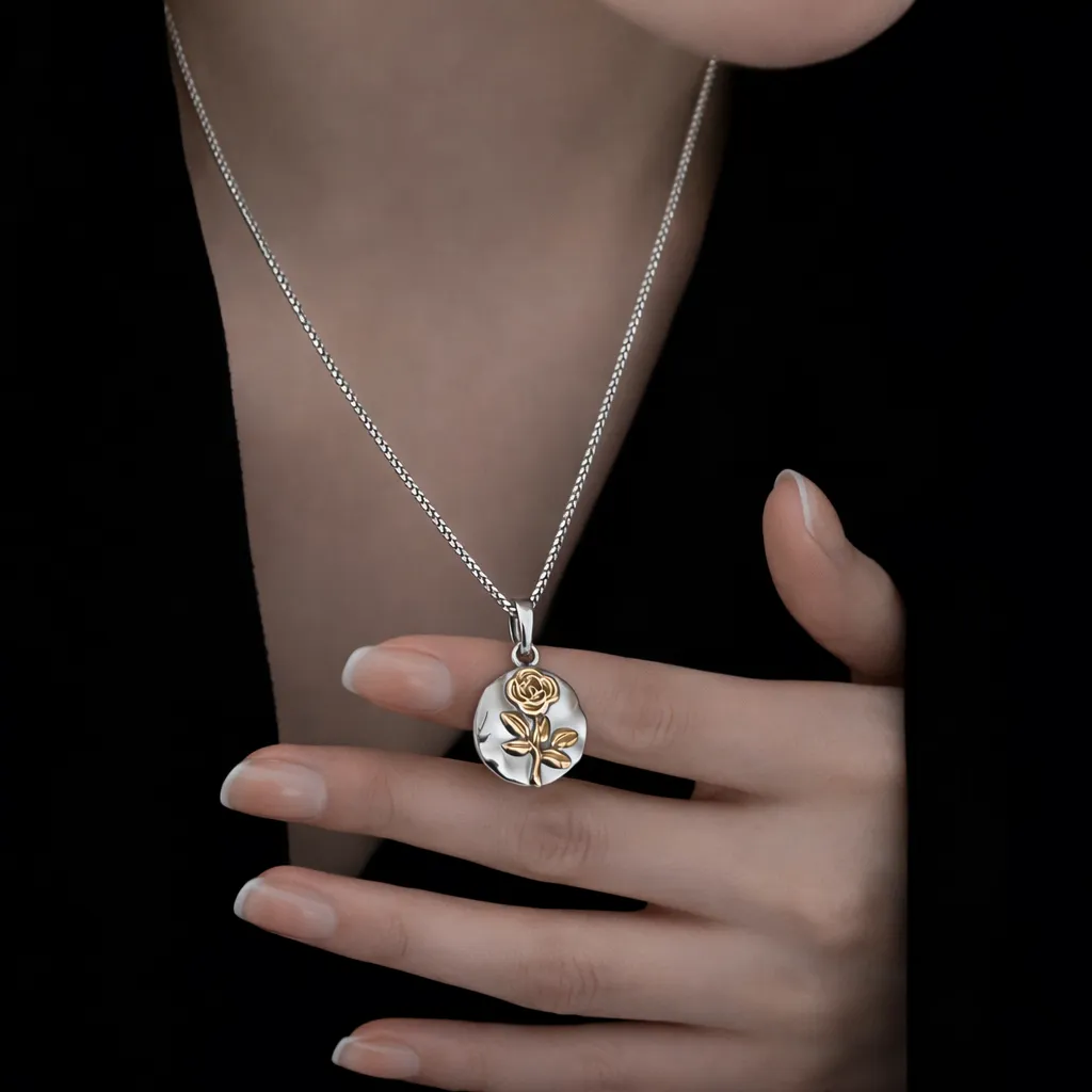 Silver  Pendant Necklace KZ 017