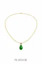 Pendant Necklace with Gold Satellite Chain