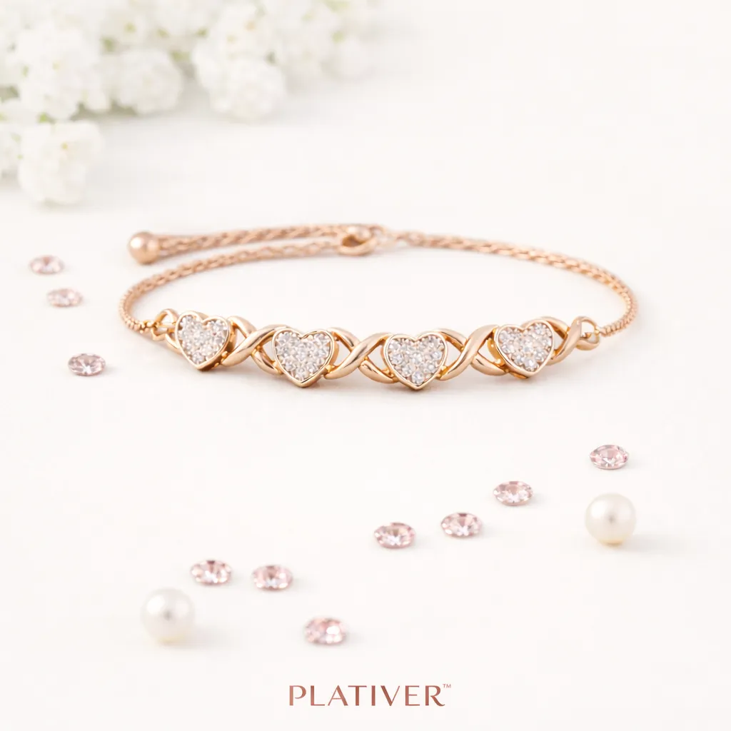 [DC 006] Rose Gold Heart Bracelet