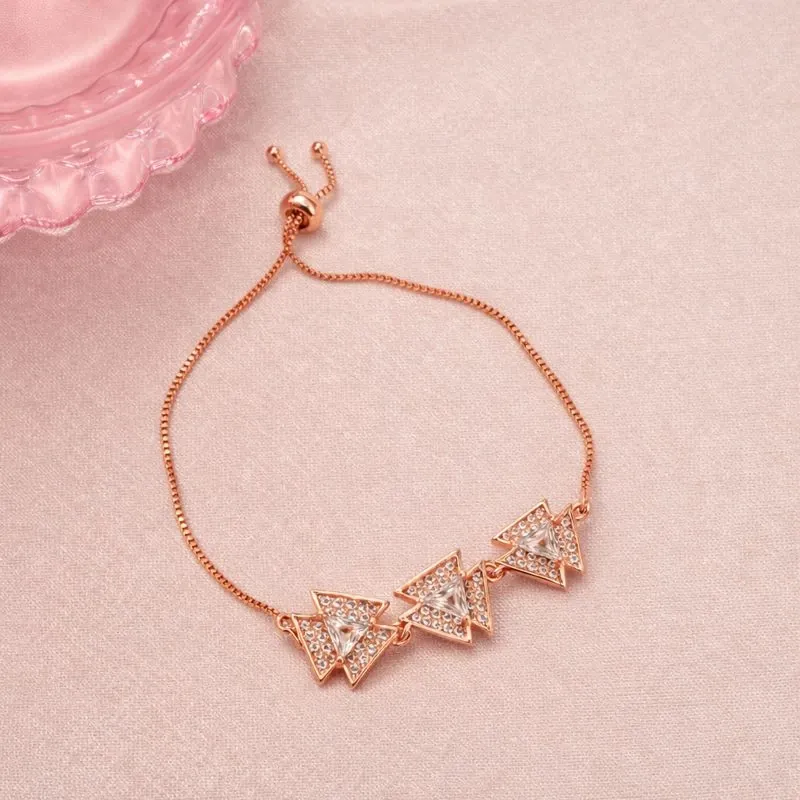 Rose Gold Bracelet with Triangle