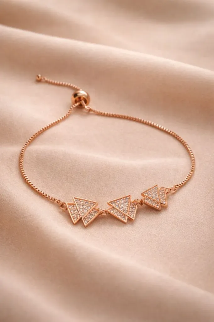Rose Gold Bracelet with Triangle DC 012
